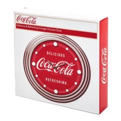 Hastings Home Coca-Cola Delicious Style Chrome-Finish Clock - 12" -Hastings House GUEST bec868ce 136f 49fb a751 63a1f4cc7793