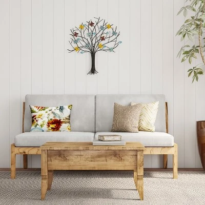 Hastings Home Hand Painted Tree Of Life Butterfly Metal Wall Art 5 Hastings Home Hand Painted Tree Of Life Butterfly Metal Wall Art - Image 5