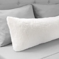 Hastings Home Soft Body Pillow Cover With Zipper - White