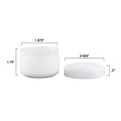 Fleming Supply Plastic Jar Storage Containers With Lids – 4-Oz, White, Set Of 24