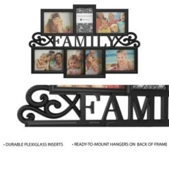 Hastings Home Family Collage Picture Frame With Text Design And 7 Openings For Three 4x6 And Four 5x7 Photos - 23.5" X 16", Black 6 Hastings Home Family Collage Picture Frame With Text Design And 7 Openings For Three 4x6 And Four 5x7 Photos - 23.5" X 16", Black -Hastings House GUEST cd9ea258 c426 43c0 bdfe e34f5a353aa5