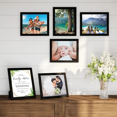 Hastings Home 8x10 Picture Frames - 6 Pack, Black 2 Hastings Home 8x10 Picture Frames - 6 Pack, Black - Image 2