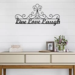 Metal Cutout-Live Laugh Love Decorative Wall Sign-3D Word Art Home Accent Decor-Modern Rustic Or Vintage Farmhouse Style By Hastings Home -Hastings House GUEST d6114828 bd70 47b9 a2b6 2694534dc9c0
