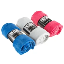 Fleece Throw Blanket- Set Of 3- Blue, Gray & Pink Plush 60x50" Blankets- Soft & Cozy For Travel, Outdoors & Lounging On The Sofa By Hastings Home -Hastings House GUEST d923fa72 94ac 43bd 832e 37777ef2f9ff