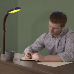 Hastings Home Natural Daylight Floor Lamp - 60", Dark Brown Woodgrain -Hastings House GUEST dbbfd5f6 9764 46e8 8dde 4a820f62114b