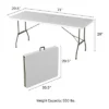 Hastings Home 6' Folding Utility Table With Carry Handle - White