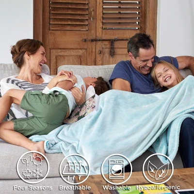 Velvet Throw - Oversized Microfiber Velvet Solid Polyester Throw Blanket - Breathable By Hastings Home (Stone Grey) 5 Velvet Throw - Oversized Microfiber Velvet Solid Polyester Throw Blanket - Breathable By Hastings Home (Stone Grey) - Image 5