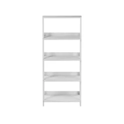 Hastings Home 4-Tier Ladder Bookshelf Freestanding Wooden Bookcase, White -Hastings House GUEST f26858b6 ec8d 4860 95ce 77f5ce9a637f