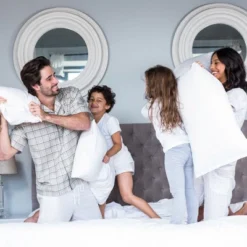 Hastings Home Memory Foam Body Pillow With Hypoallergenic Zippered Protector - Pink -Hastings House GUEST f3254b3d e6ba 48a3 9b64 81d82365e916