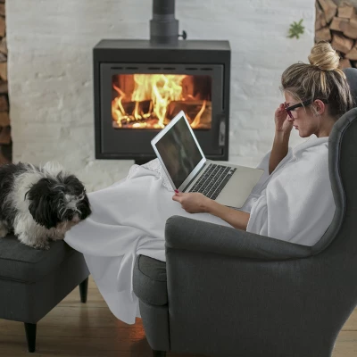 Hastings Home Oversized Flannel Fleece Throw Blanket - 60" X 70", Dawn Gray 3 Hastings Home Oversized Flannel Fleece Throw Blanket - 60" X 70", Dawn Gray - Image 3