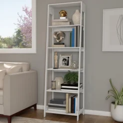 Hastings Home Ladder-Style 5-Tiered Bookcase -Hastings House GUEST fb7f8a81 f747 40a9 8874 43784467d832